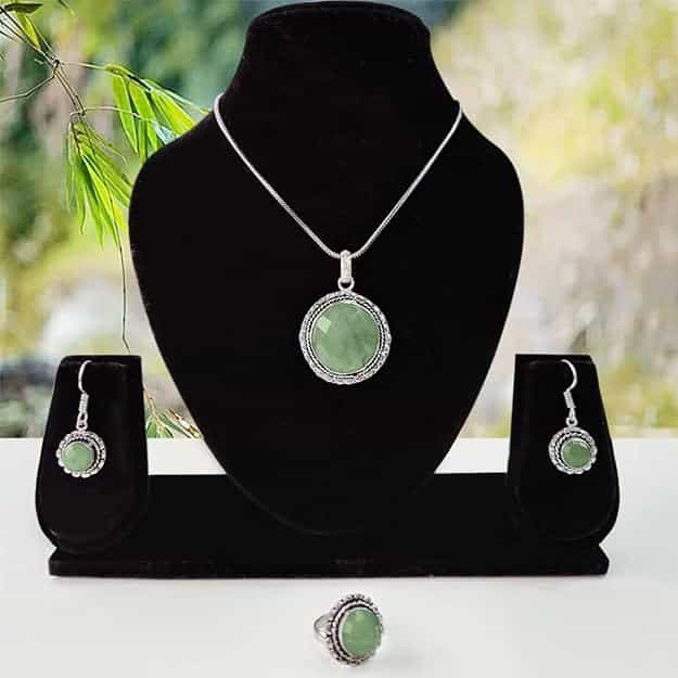 Green Aventurine Jewellery Set