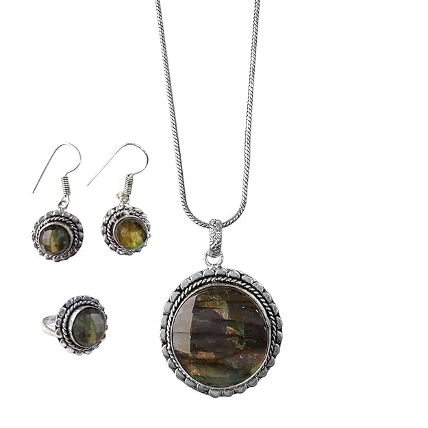 Labradorite Crystal Jewellery Set