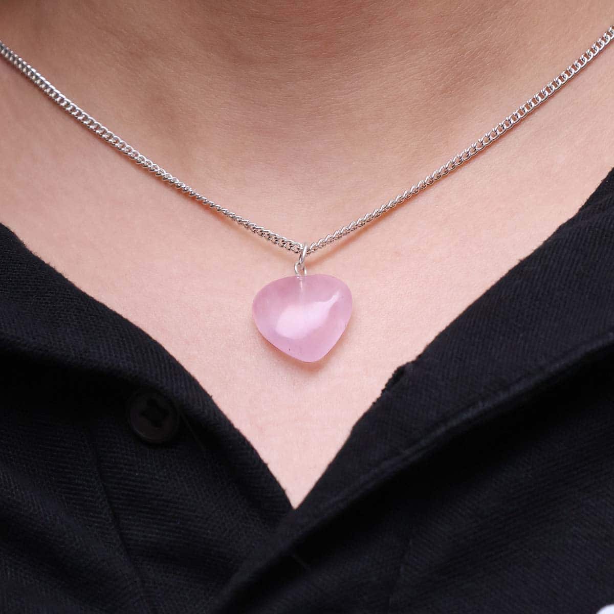 Rose Quartz Mini Heart Pendant