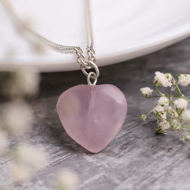 Rose Quartz Mini Heart Pendant