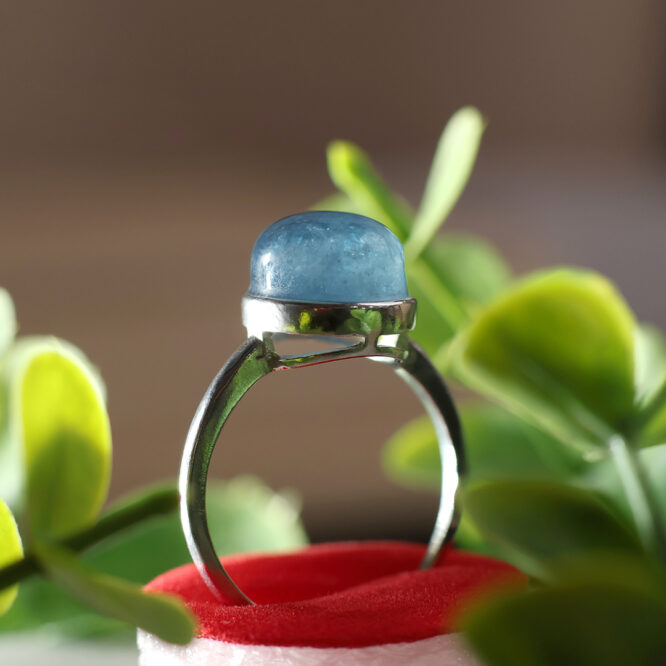 Aquamarin Oval Sterling Silver 925 Ring