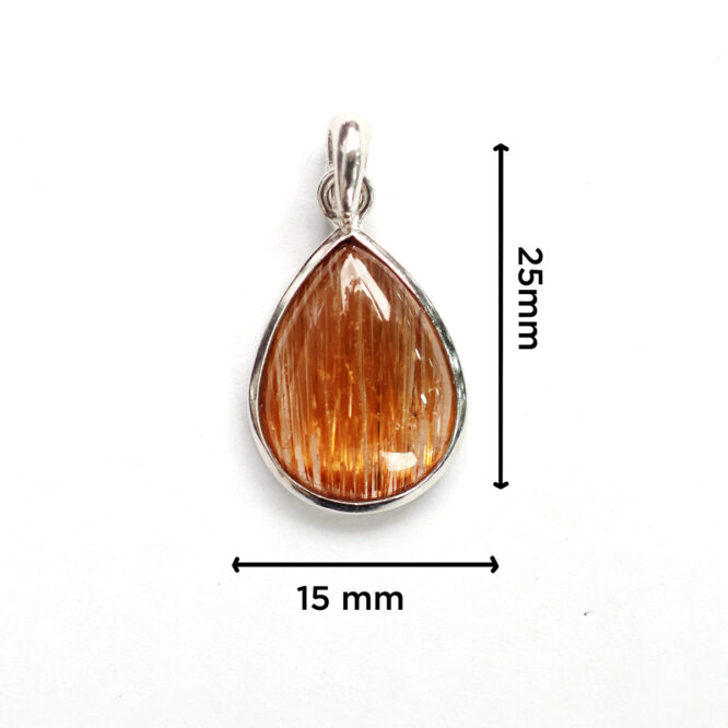 Copper Rutile Sterling Silver 925 Pendant