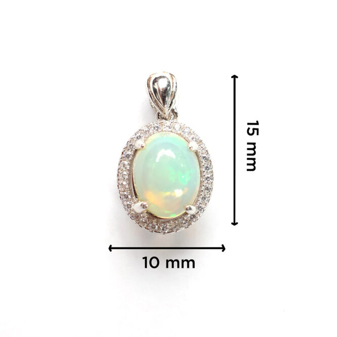 Ethiopian Opal Sterling Silver 925 Pendant
