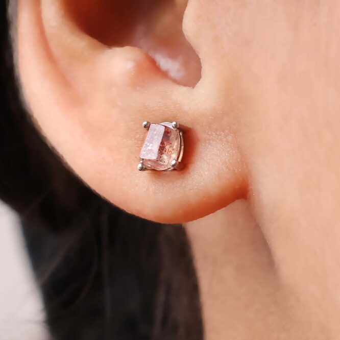 Super 7 Stud Earring In Silver