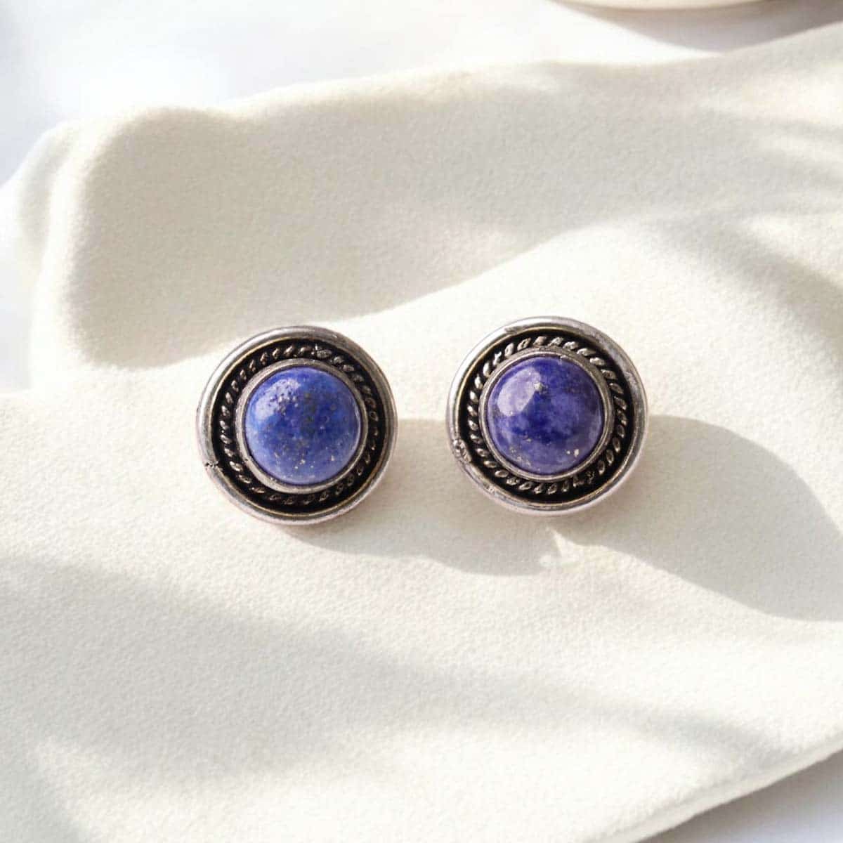 Lapis Stud Earrings