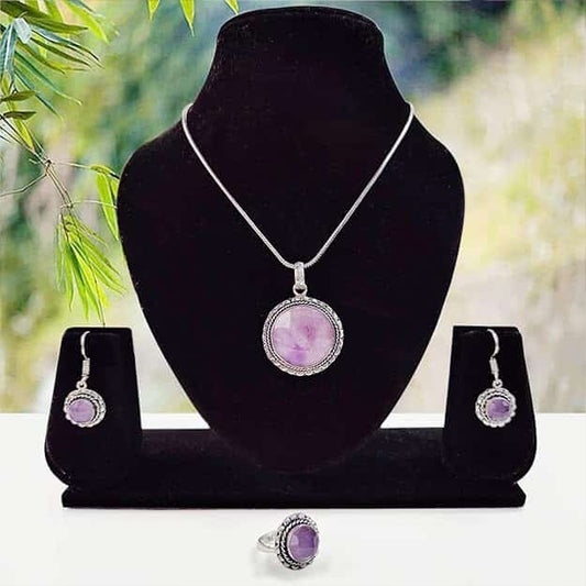 Amethyst Crystal Jewellery Set