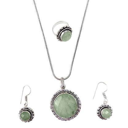 Green Aventurine Jewellery Set