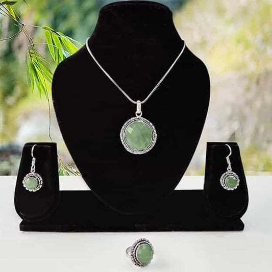 Green Aventurine Jewellery Set