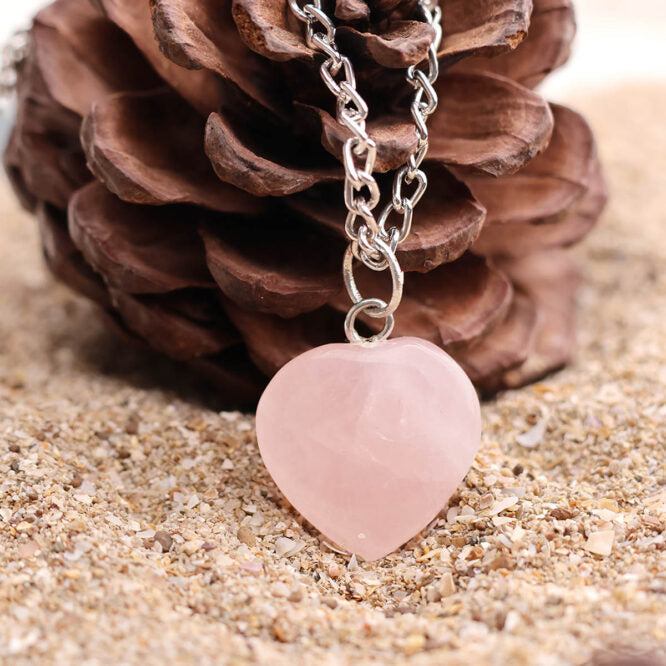 Rose Quartz Mini Heart Pendant