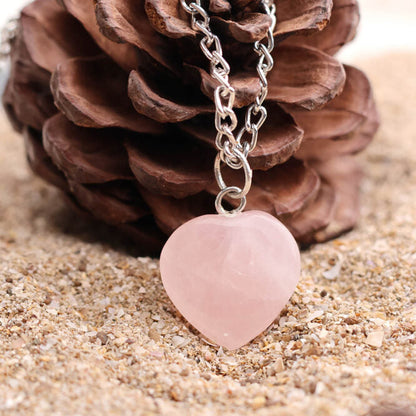 Rose Quartz Mini Heart Pendant