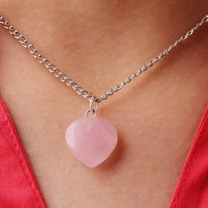 Rose Quartz Mini Heart Pendant