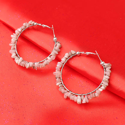 Moonstone Chips Huggie Hoops Earring
