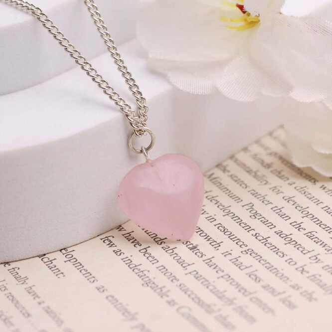 Rose Quartz Mini Heart Pendant