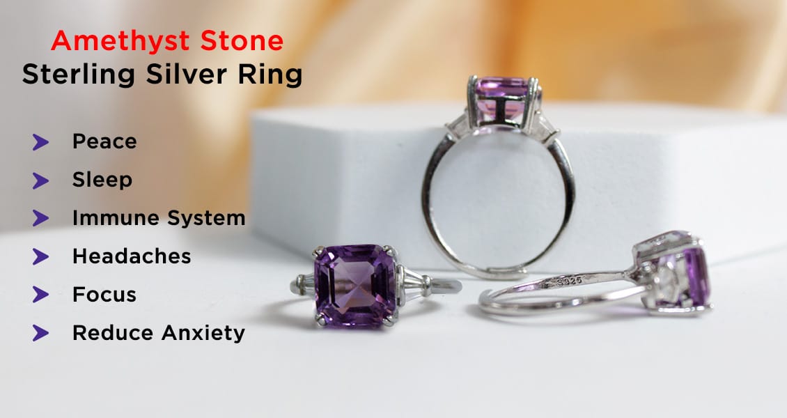 Amethyst 925 Sterling Silver Ring
