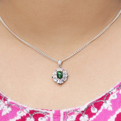 Black Opal Pendant In Sterling Silver 925