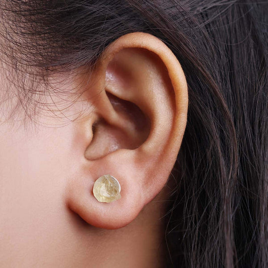Citrine Raw Stud Earrings