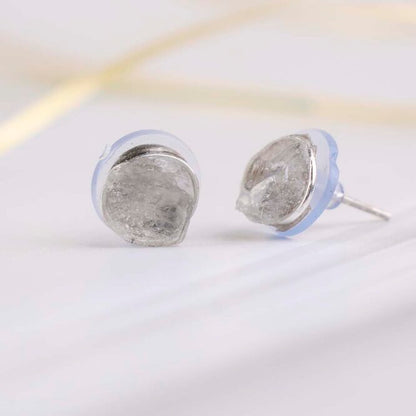 Clear Quartz Raw Stud Earrings