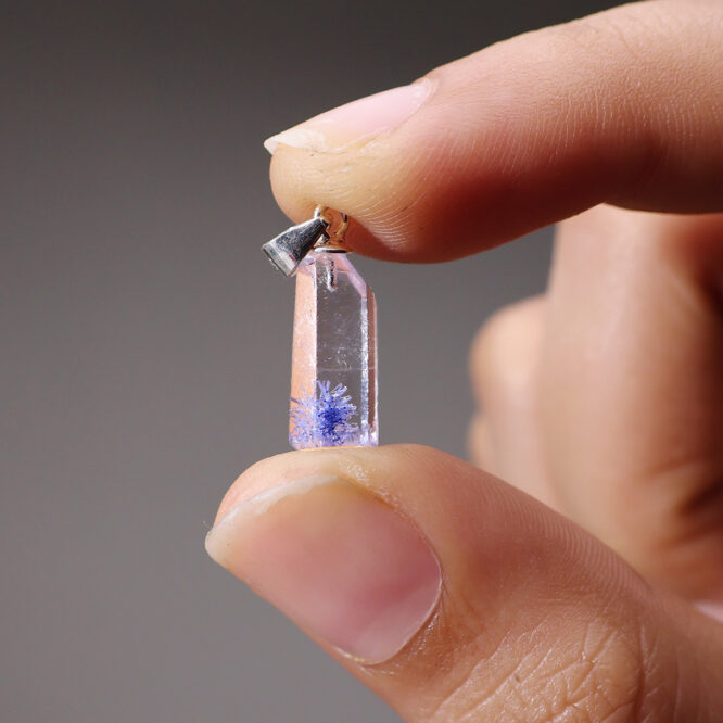 Dumortierite Pendant In Silver