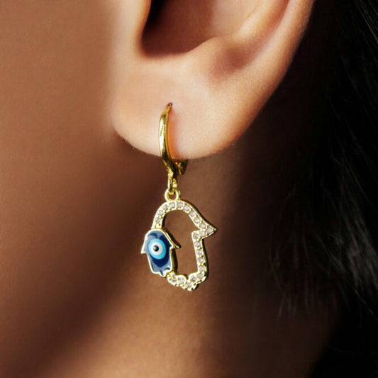 Evil Eye Hoop Earrings