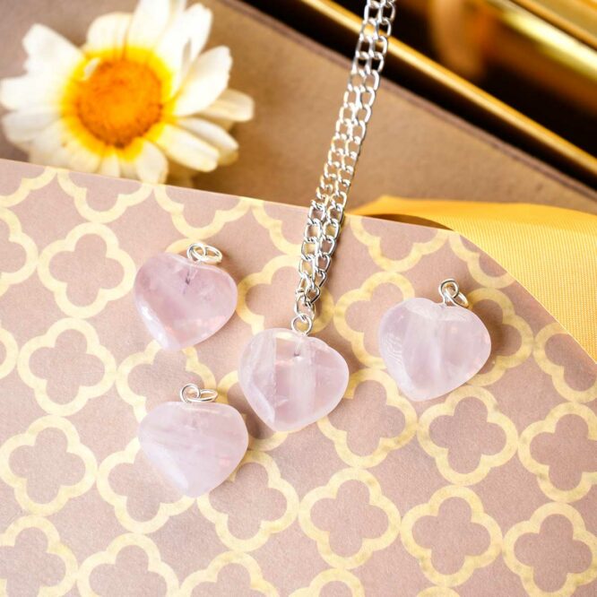 Rose Quartz Mini Heart Pendant