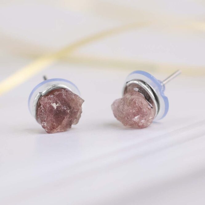 Sunstone Raw Stud Earrings