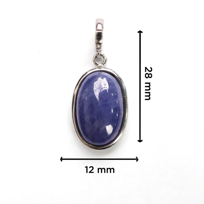 Tanzanite Oval Sterling Silver 925 Pendant