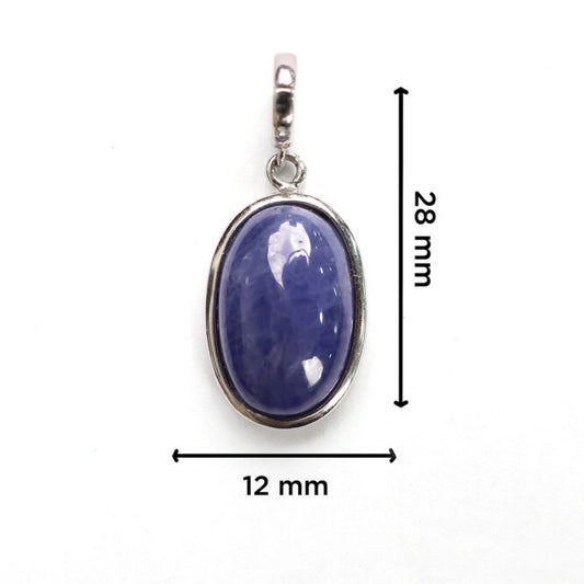 Tanzanite Oval Sterling Silver 925 Pendant