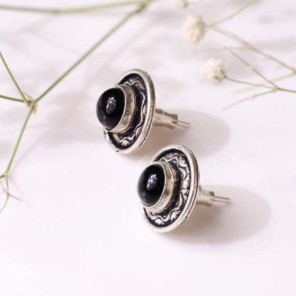 Black Onyx Stud Earrings