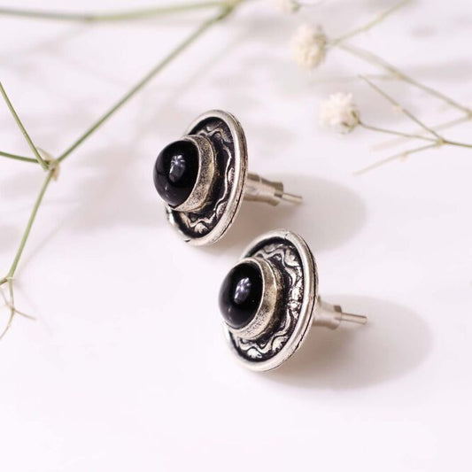 Black Onyx Stud Earrings