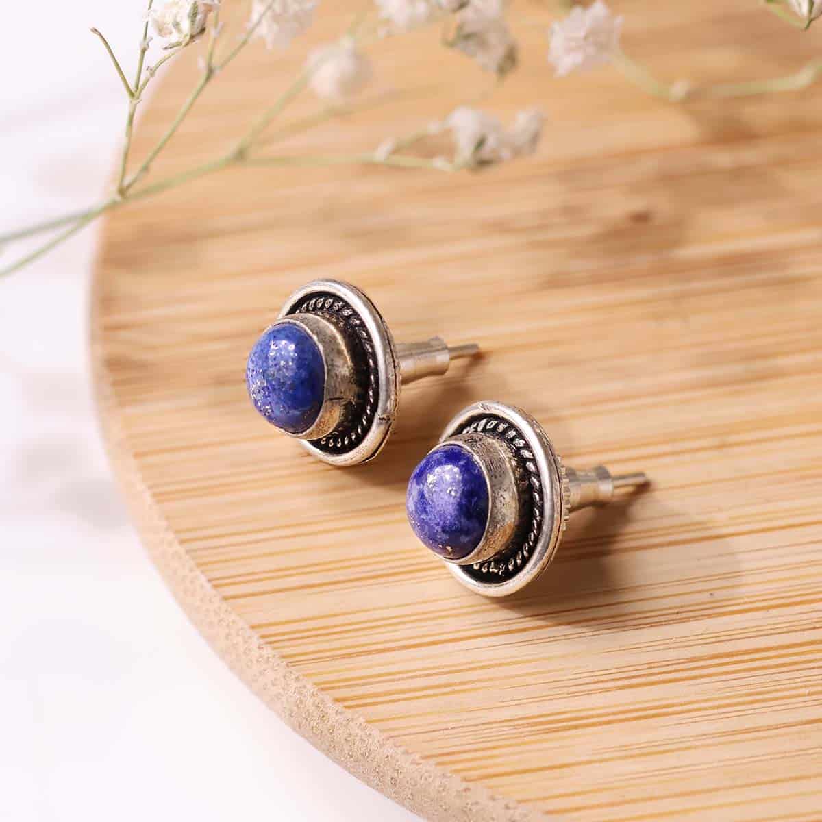 Lapis Stud Earrings