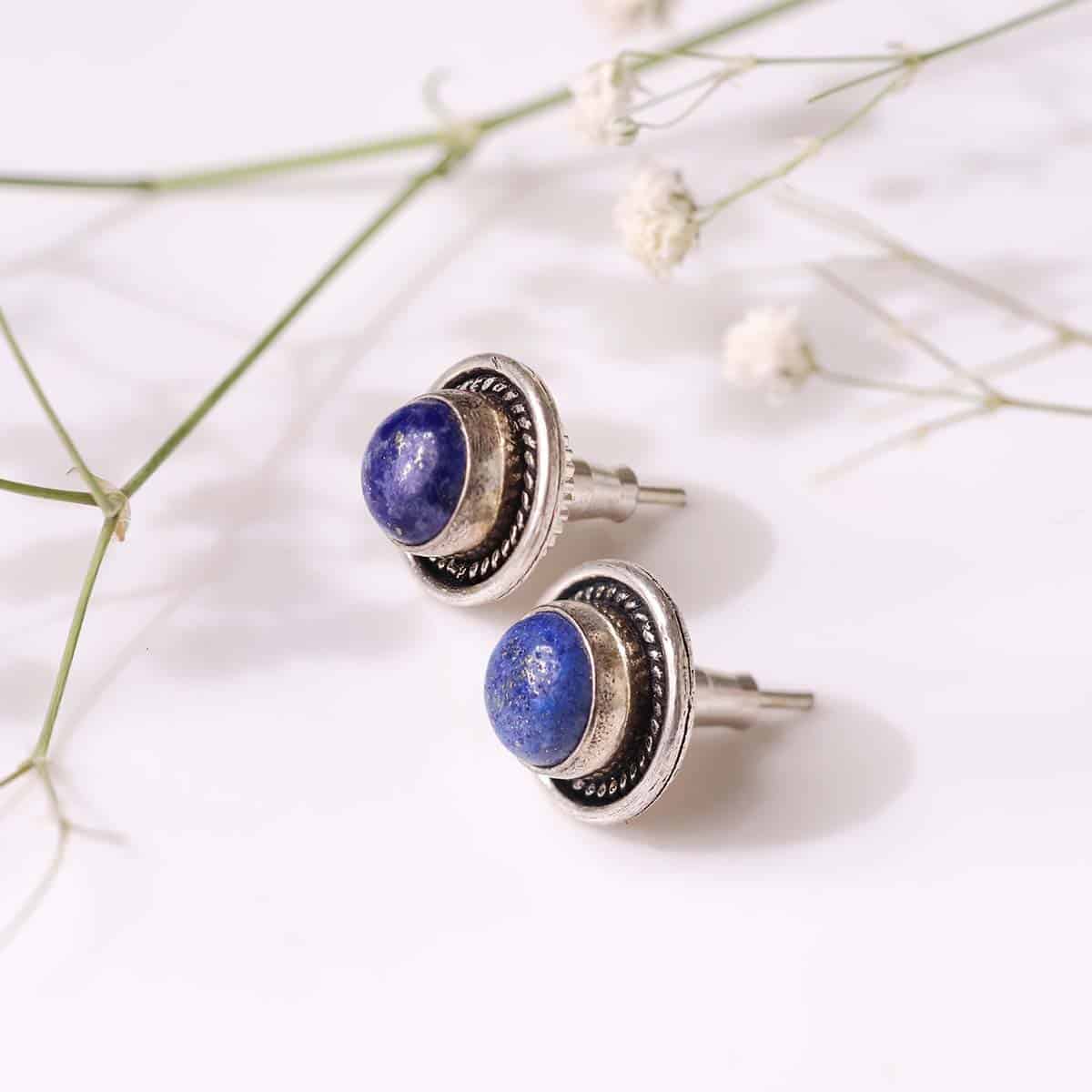 Lapis Stud Earrings
